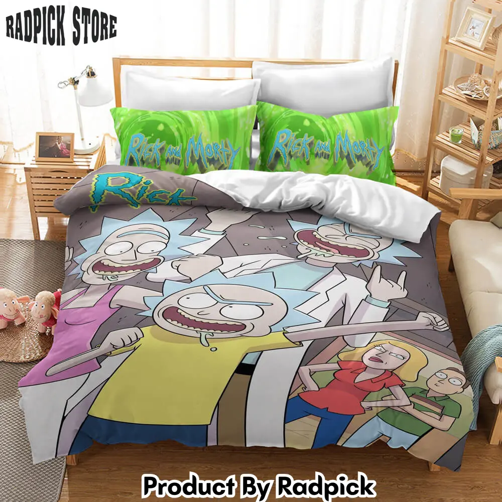 Rick and morty bedding set duvet cover christmas sheets bed sets  rp0423281
